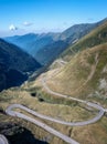 Aerial summer view of the famous Transfagarasan road Royalty Free Stock Photo