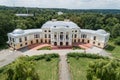 Aerial summer view of Groholsky Palace in Voronovytsa village in Vinnytsa region, Ukraine, year 2021