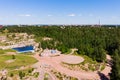 Aerial summer view of Katariina Seaside Park, Kotka, Finland Royalty Free Stock Photo