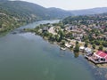 Aerial summer view of Pancharevo lake, Bulgaria Royalty Free Stock Photo