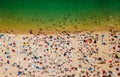 Aerial Summer View Of People Crowd Having Fun On Beach