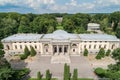 Aerial summer view of Scherbatova palace in Nemyriv town in Vinnytsa region, Ukraine, 2021