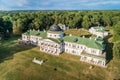 Aerial summer view of Tarnovskies Estate in Kachanivka Kachanovka nature reserve, Chernihiv region, Ukraine