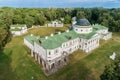 Aerial summer view of Tarnovskies Estate in Kachanivka Kachanovka nature reserve, Chernihiv region, Ukraine