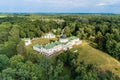 Aerial summer view of Tarnovskies Estate in Kachanivka Kachanovka nature reserve, Chernihiv region, Ukraine