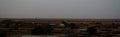 Aerial sunrise panoramic view to Agadez old city, Air, Niger