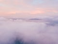 Aerial sunset aerial view of the Golden Gate bridge Royalty Free Stock Photo