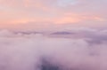 Aerial sunset aerial view of the Golden Gate bridge Royalty Free Stock Photo