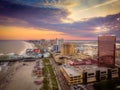 Aerial Sunset in Atlantic City Hotels