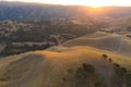 Aerial of Sunset and California Hills Royalty Free Stock Photo