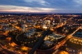 Aerial of Sunset in New Brunswick New Jersey