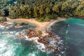 Aerial Sunset Photo of Secret Beach close to Mirissa in South Sri Lanka Royalty Free Stock Photo