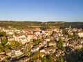 Aerial Sunset view of city of Veliko Tarnovo, Bulgaria Royalty Free Stock Photo