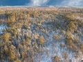 Aerial taiga 11 sky Royalty Free Stock Photo