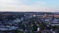 Aerial tilt view of a city in germany - wuppertal nordrhein westfalen