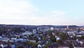 Aerial tilt view of a city in germany - wuppertal nordrhein westfalen