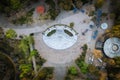 Aerial Top Down View of Chapultepec Park in Mexico City, Mexico Royalty Free Stock Photo