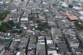 Aerial top-down view of slum community, Thailand Royalty Free Stock Photo
