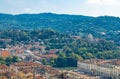 Aerial top panoramic view of Turin Torino city historical centre Royalty Free Stock Photo