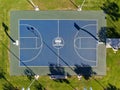 Aerial Top view of basketball field inside a park of Chula VIsta City