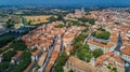 Aerial top view of Beziers town architecture and cathedral from above, France Royalty Free Stock Photo