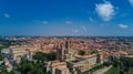 Aerial top view of Beziers town architecture and cathedral from above, France Royalty Free Stock Photo