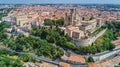 Aerial top view of Beziers town architecture and cathedral from above, France Royalty Free Stock Photo