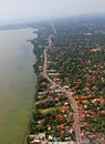 Aerial Top View Booming Modern Tropical Island Colombo Sri Lanka