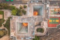 Aerial top view of the building exterior of public housing in Hong Kong