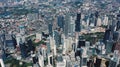 AERIAL. Top view of Center modern city. Kuala Lumpur skyline video.