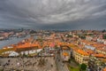 Aerial top view of the city of Porto in Portugal, daytime view Royalty Free Stock Photo