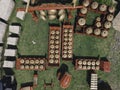 Aerial top view of Gamelan, traditional javanese and balinese music instuments Royalty Free Stock Photo