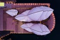 Aerial top view of the historic Sydney Opera House in Australia