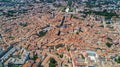 Aerial top view of Montpellier city skyline from above, Southern France Royalty Free Stock Photo