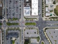 Aerial top view of Nashville downtown street, Tennessee. USA Royalty Free Stock Photo