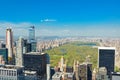 Aerial top view of New York City skyline from above, urban skyscrapers, Manhattan cityscape Royalty Free Stock Photo