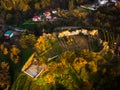 Aerial top view Petra fortress ruins in Tsikhisdziri, Georgia travel destination in Adajra Royalty Free Stock Photo