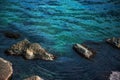 High angle view of water and rocks Royalty Free Stock Photo