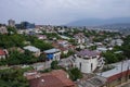 Aerial top view of Stepanakert the capital of Nagorno-Karabakh Artsakh