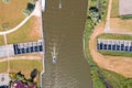 Aerial toshot from aquaduct Galamadammen in Friesland the Netherlands