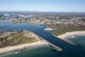 Aerial of the town of Tuncurry.