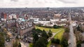 Aerial townscape view of Harrogate with The Majestic Hotel prominent