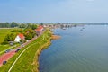 Aerial from the traditional village Durgerdam in the Netherlands Royalty Free Stock Photo