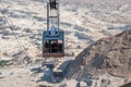 Aerial tramway to the top of Masada fortification Royalty Free Stock Photo