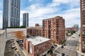 Aerial of Transportation in Downtown Chicago, Illinois on the Ch Royalty Free Stock Photo