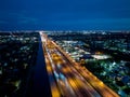 Aerial twilight photo highway 595 Fort Lauderdale FL USA