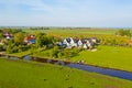 Aerial from a typical dutch landscape in the Netherlands