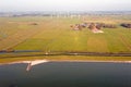 Aerial from a typically dutch landscape in the Netherlands