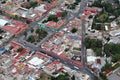 Aerial and urban view of the town of San Juan Teotihuacan Mexico