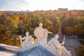 Aerial veiw on Ivan Franko National University of Lviv from drone